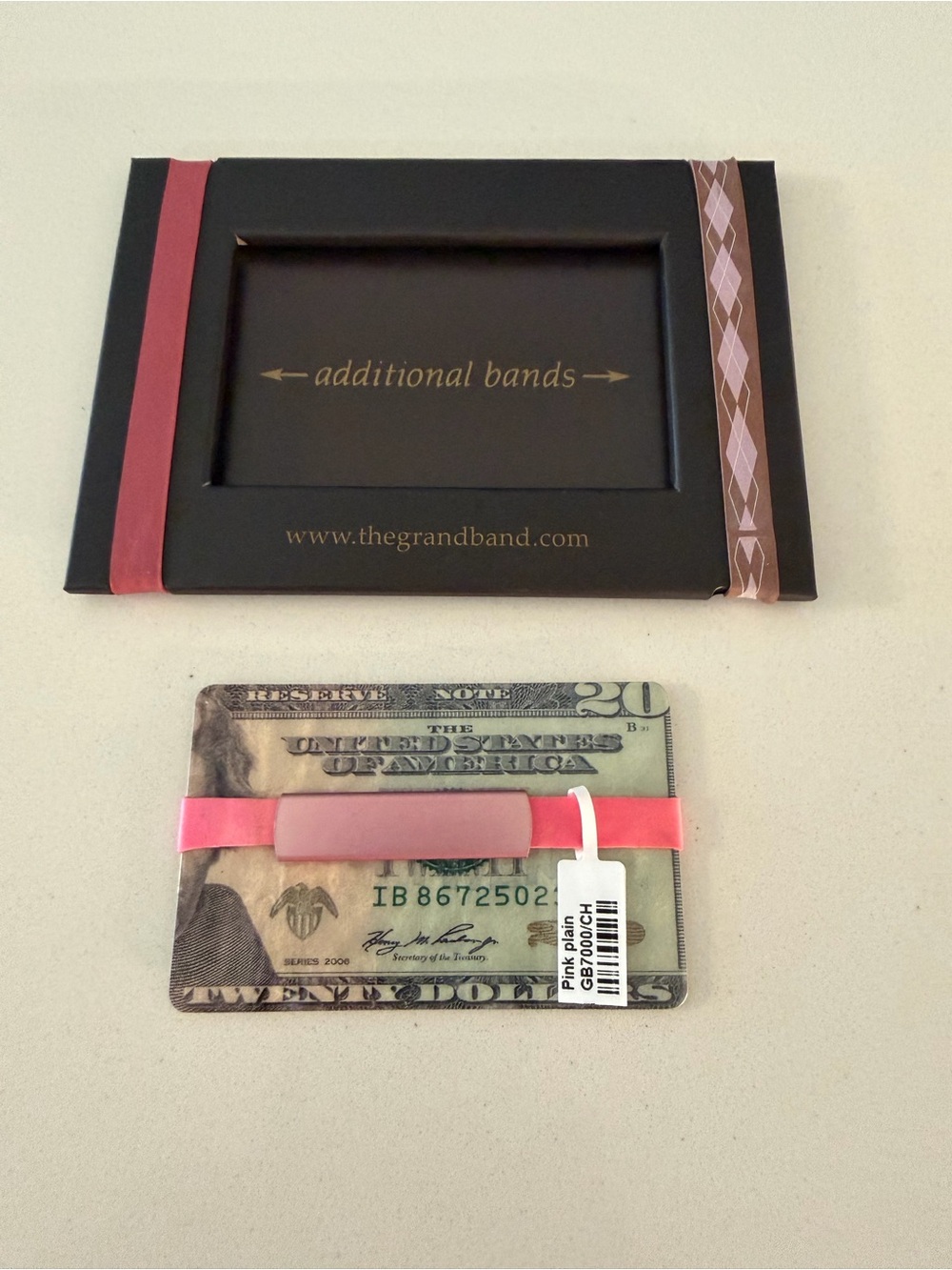 Grand Band For Women Pink Anodized Elastic Money Band - Picture 5 of 10